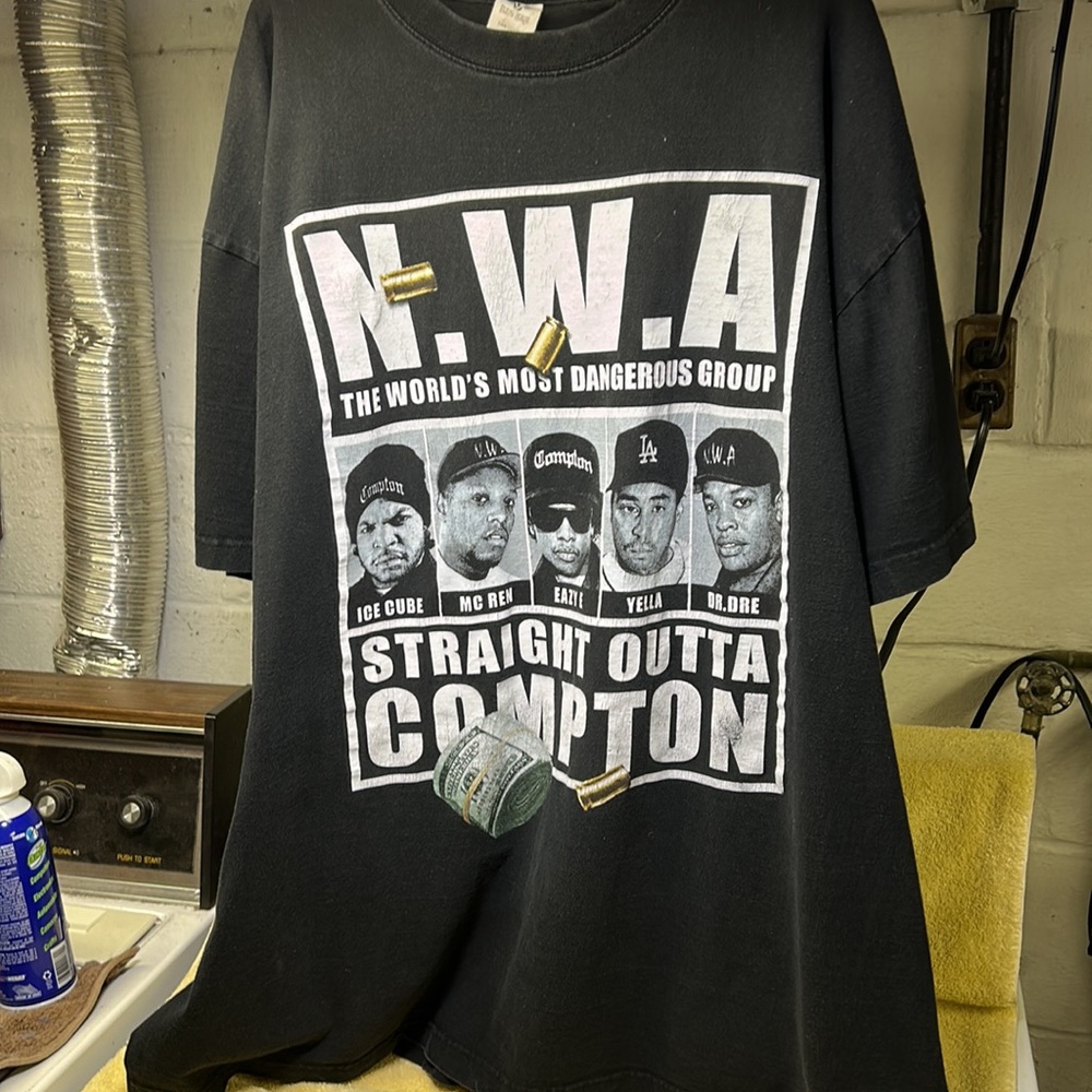 Vintage 90’s Flying Horse NWA T-Shirt Size 5 XL - Picture 4 of 6